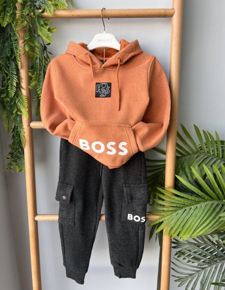 بدلة شتوي مبطن Boss 772 - اورنج مع اسود